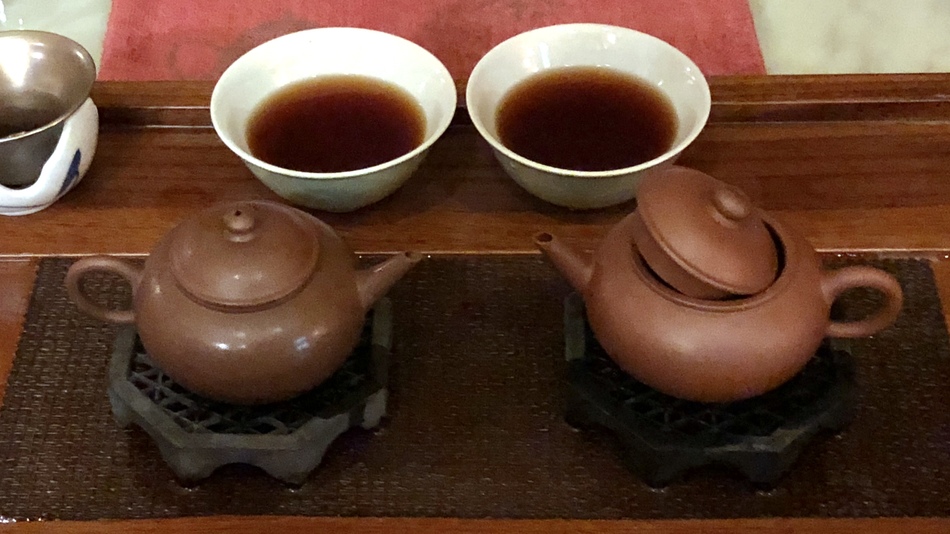 Vintage tea bowls for old sheng puerh.