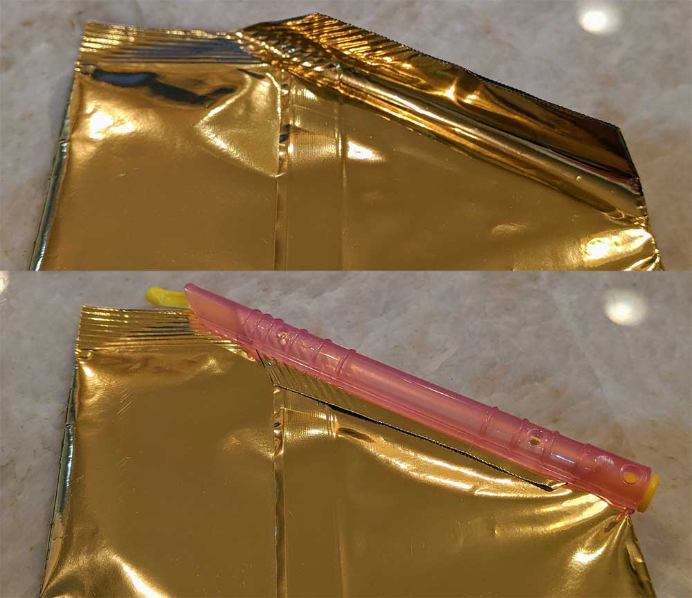 Bag clip sealing just a corner