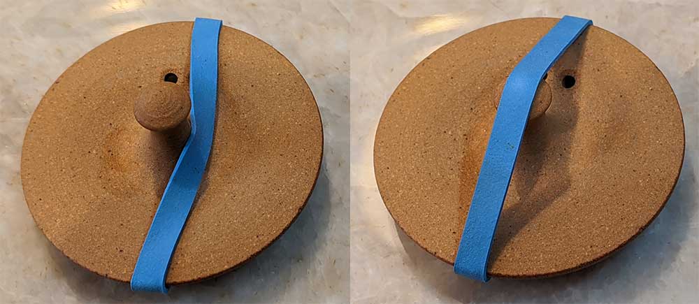 Lid repair: rubberband clamp