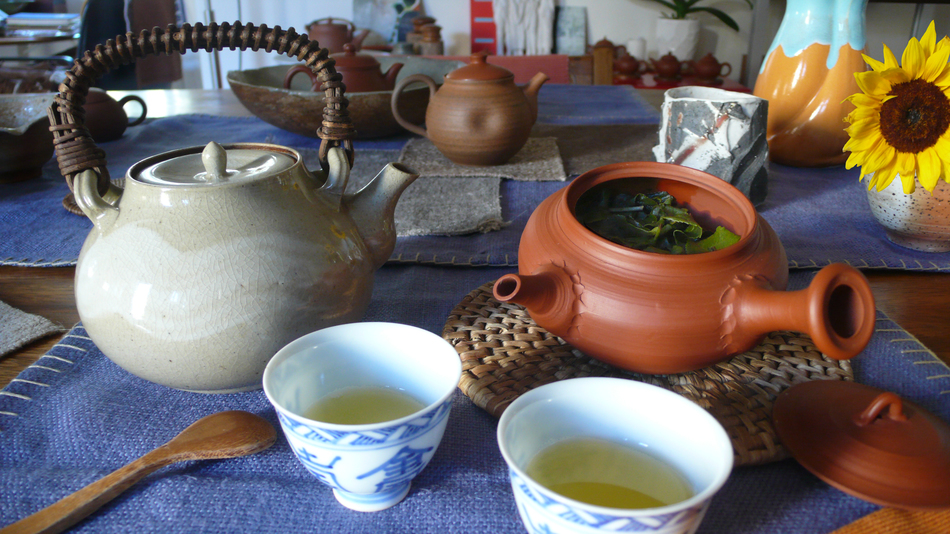 Chen Special Lishan w Jozan III kyusu & Glaze Setoware teapot.JPG